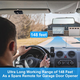 Apaix Genie dip remote visor-clip demonstrates ready hands-free mounting