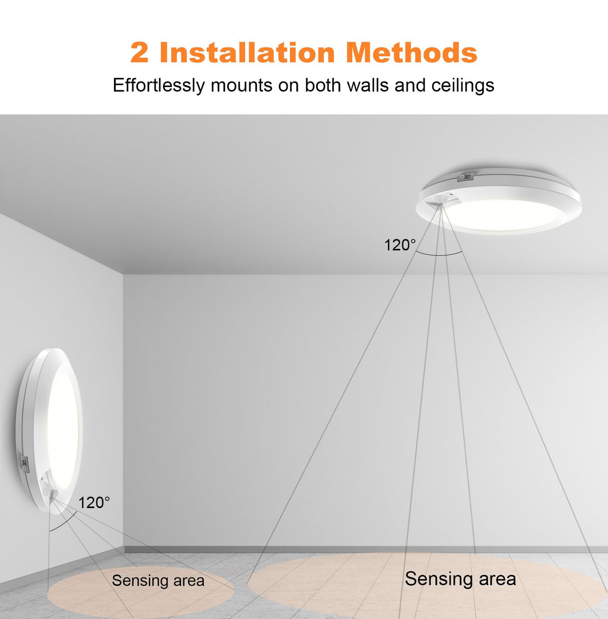 APCENS motion sensor light inside a cabinet with clear, even brightness