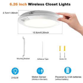 APCENS motion sensor light in a closet providing automatic interior lighting