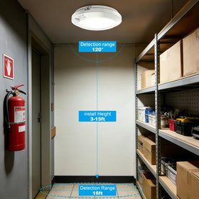 APCENS motion sensor light along a hallway guiding steps
