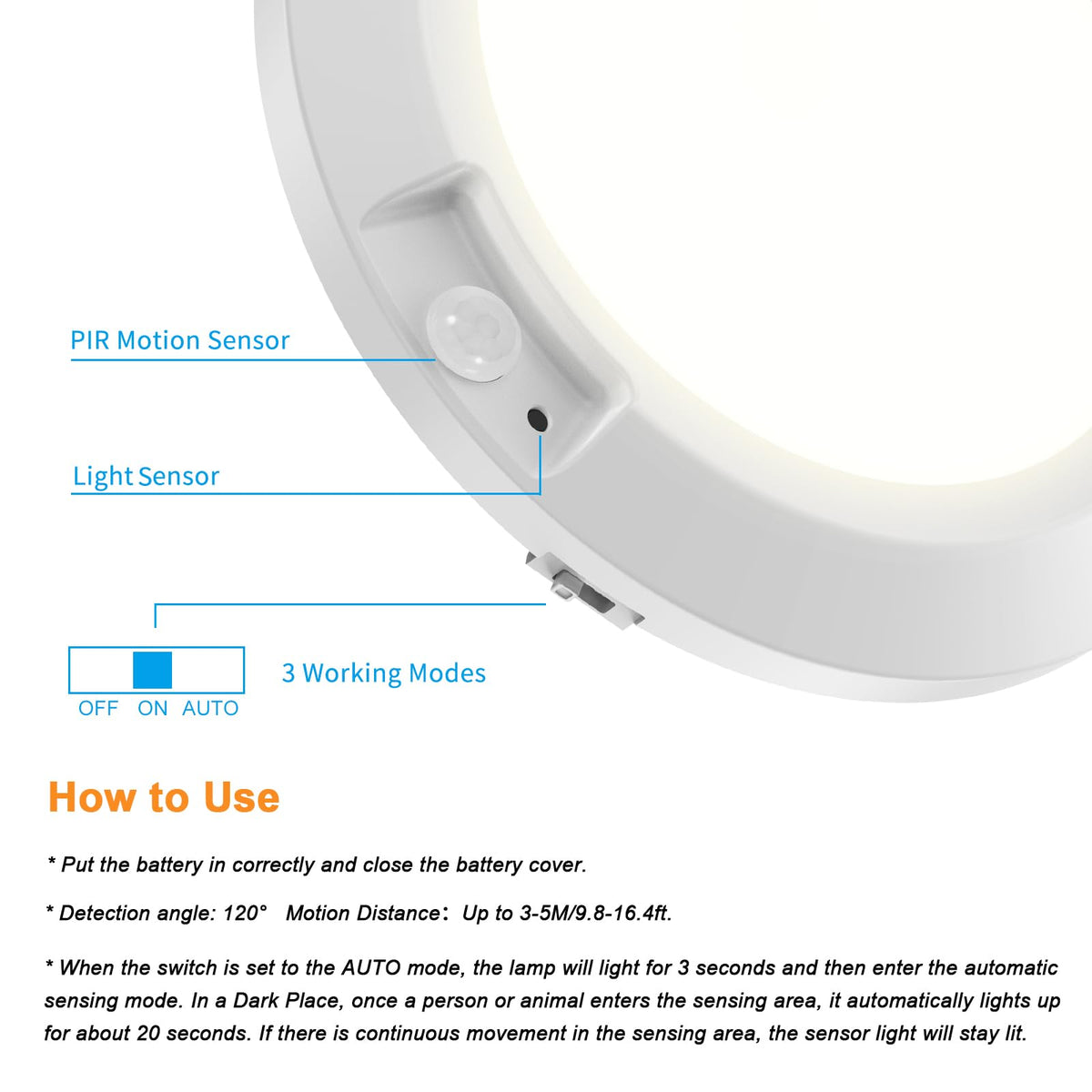 APCENS motion sensor light in a shed illuminating dim storage area