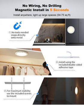 APCENS magnetic mount enables tool-free installation without wall damage.
