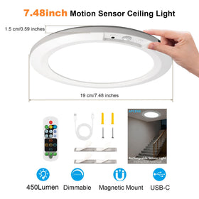 APCENS ultra-thin ceiling light with a 0.5-inch profile for seamless mounting.