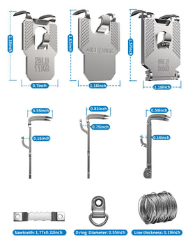 ApeBest 111Pcs 25lb hanger demonstrates sturdy support for small frames.