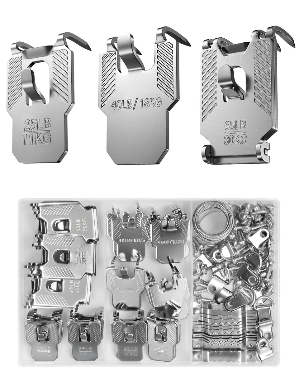ApeBest 111Pcs hanging kit box contents showcase all pieces for quick setup.
