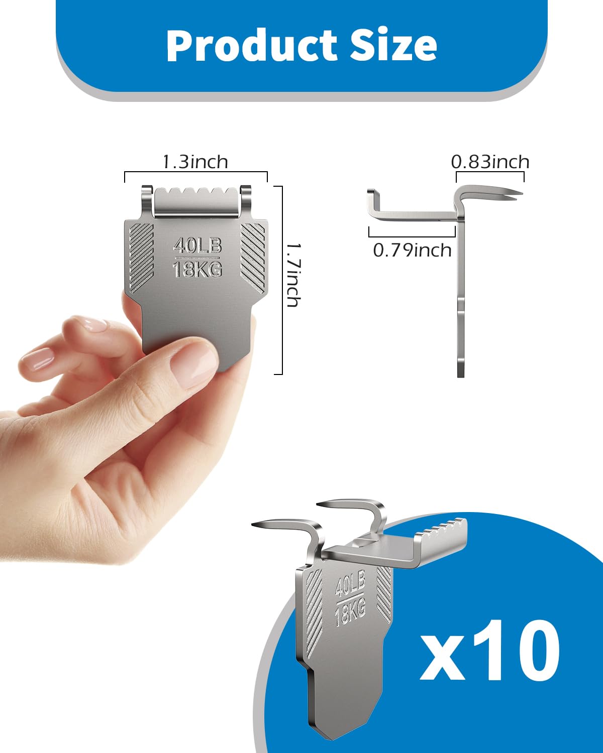 ApeBest 40 lb drywall hook tested on wall demonstrates secure mounting.