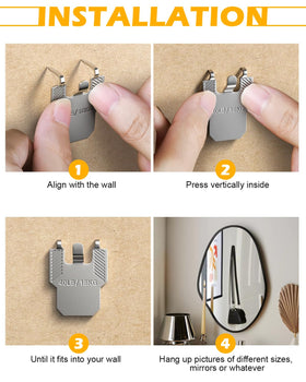 ApeBest reusable hangers remove with a screwdriver leaving tiny holes.
