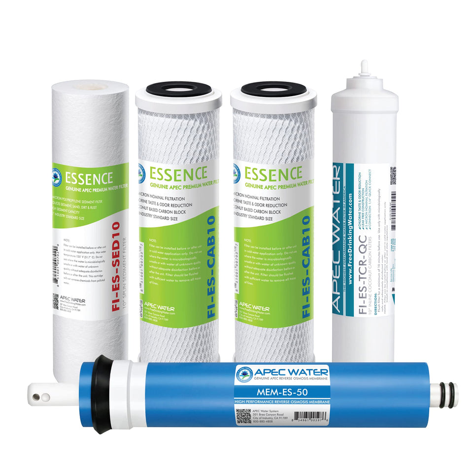APEC Water Essence Stage 1 sediment filter captures dust and rust for cleaner water