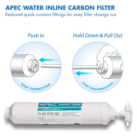 APEC Water FI-ES-TCR-QC system installed under-sink shows tidy, efficient setup