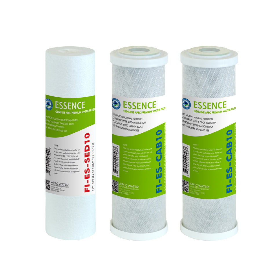 APEC Water FILTER-SET-ES sediment filter removes dirt for cleaner water