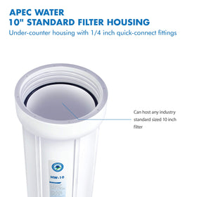 APEC Water HW-10 quick-connect fittings enable fast, tool-free setup.