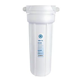 APEC Water HW-10 white filter housing ready for standard 10-inch filters.