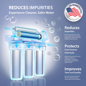 APEC RO-90 sediment filter removes dirt and rust to protect the membrane