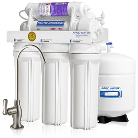APEC Water RO-PH90 under-sink unit with durable US-made filters for clean drinking water.
