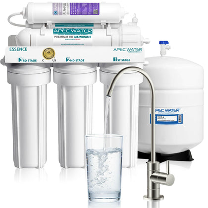 APEC Water ROES-PH75 system assembly showing premium filtration for clean drinking water