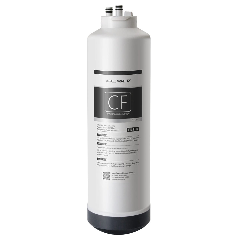 APEC Water ROTL-600 stage 1 sediment-carbon filter for clearer water and better taste