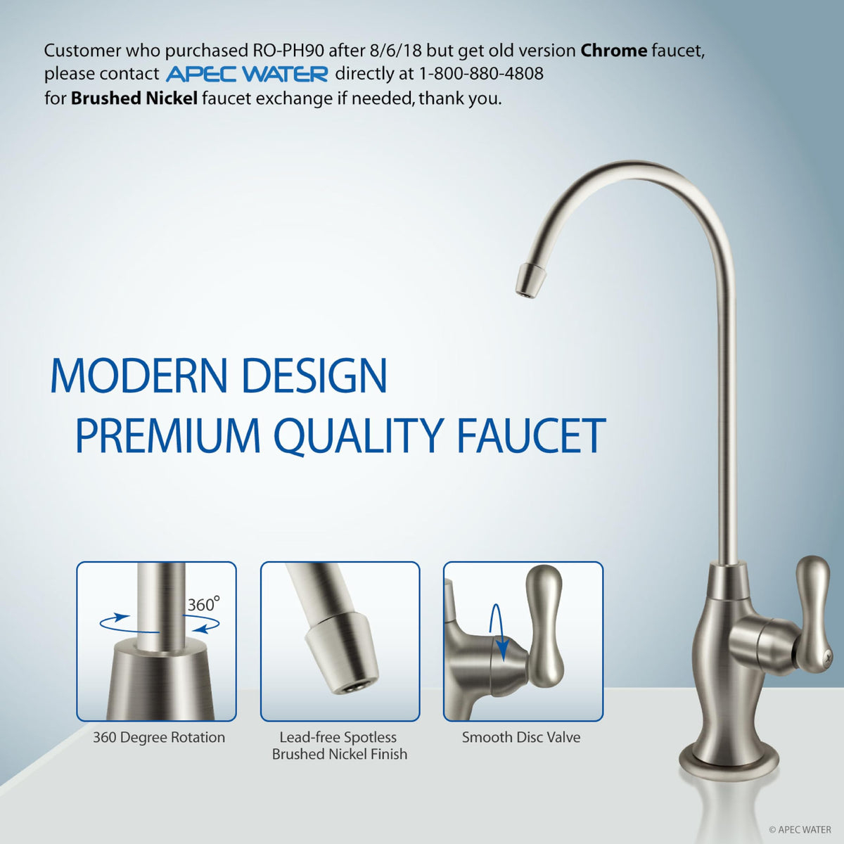APEC Water six-stage filtration chamber balances taste and clarity.