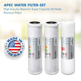 APEC Water Ultimate Series sediment filter removes dirt and rust from water