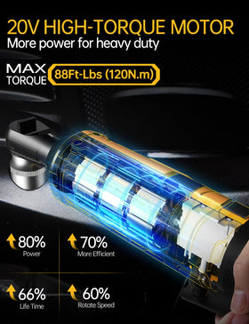 APEXPOWER forward and reverse switch enables quick bolt tightening or loosening