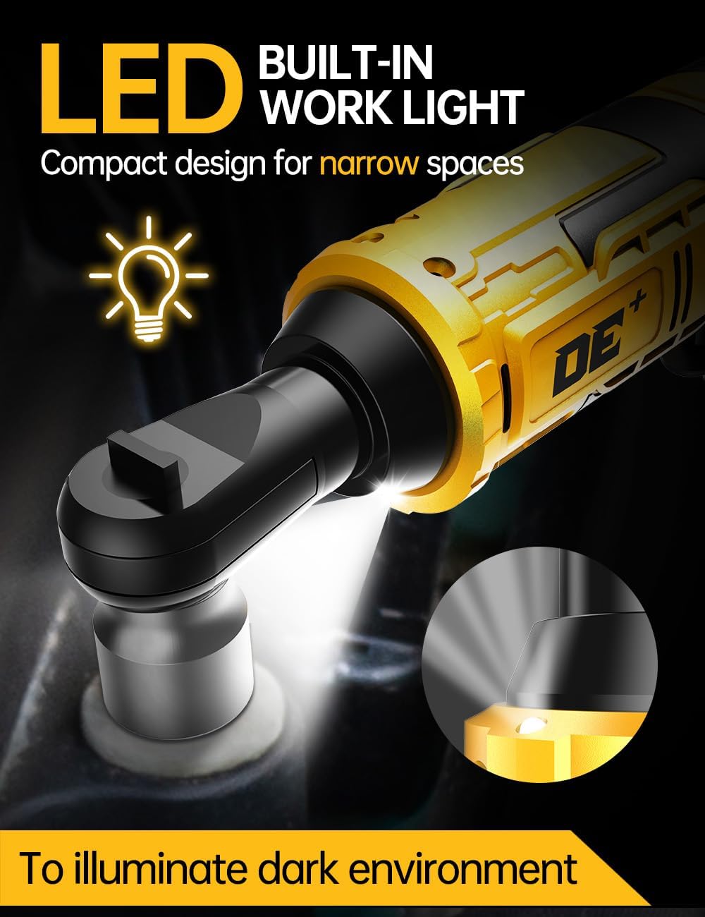 APEXPOWER reinforced steel alloy head withstands high torque during heavy-duty tasks