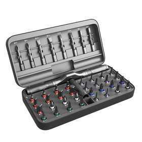 ApexSelect 42-in-1 ratchet screwdriver set with complete bit assortment for quick repairs.
