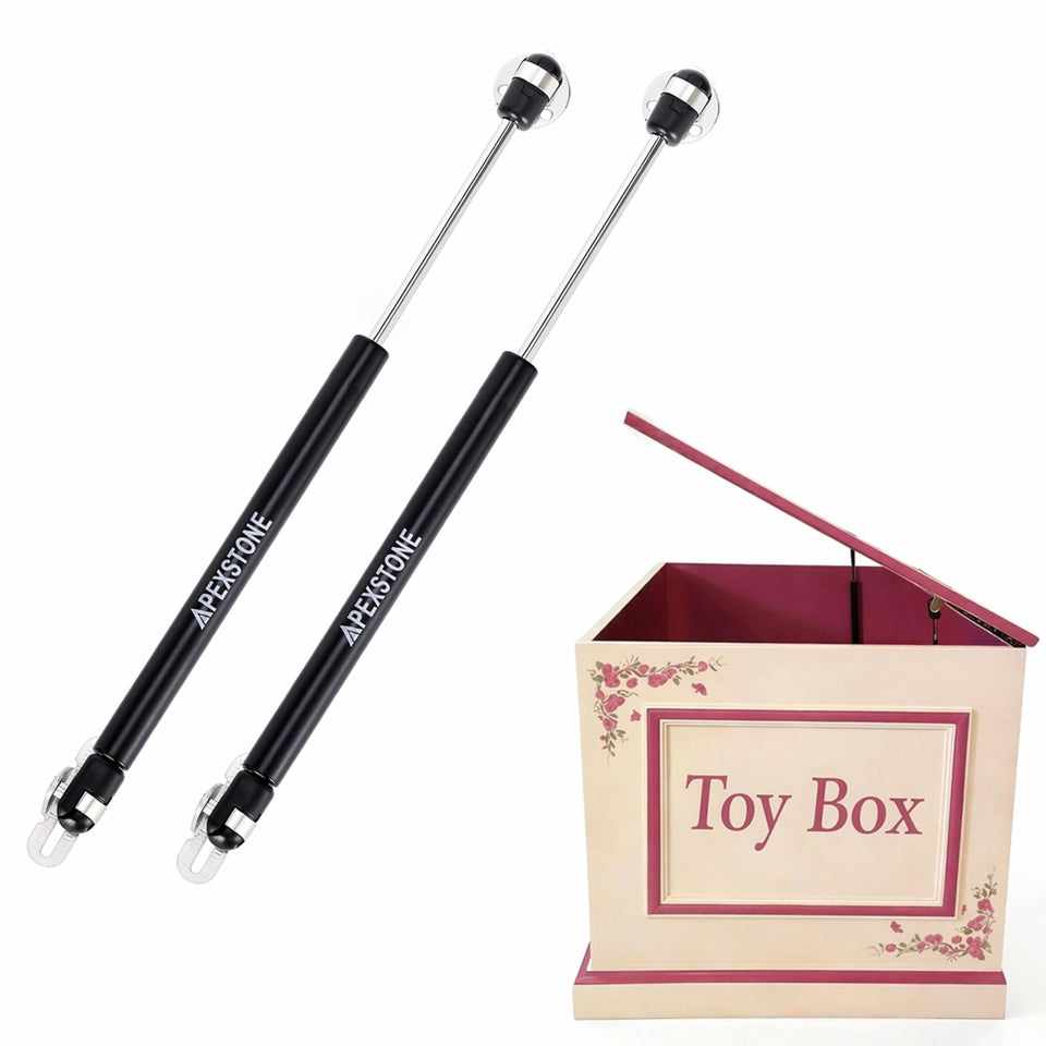 Apexstone soft close hinges installed on a toy box lid for smooth safety
