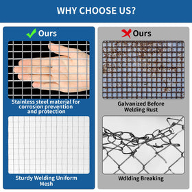 apgbwj 304 stainless steel welded wire mesh garden fence application for plants and pets