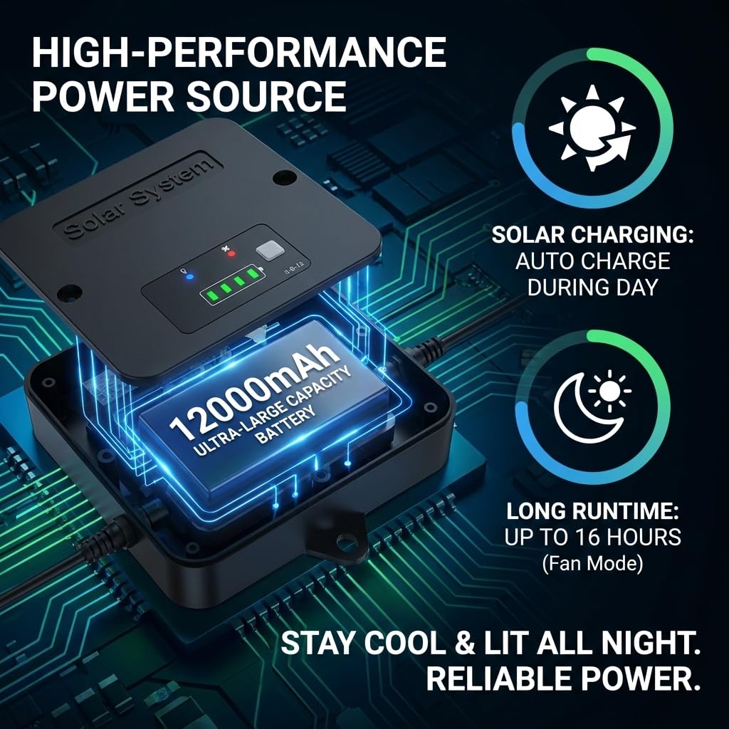 APILAB IP65-rated fan body withstands rain and heat outdoors.