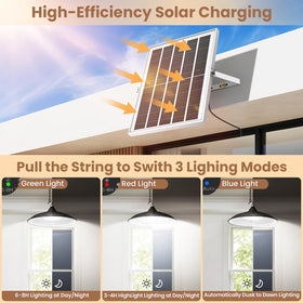 APILAB solar shed light battery indicator helps monitor charge status at a glance