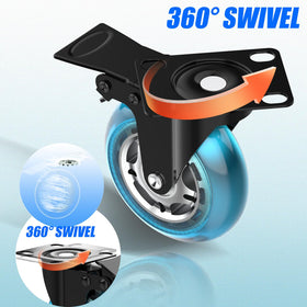 Apllamo 360° swivel casters provide smooth, precise steering.