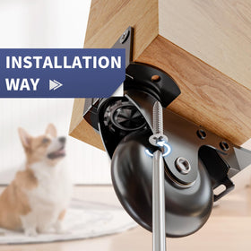 Aplamo 2-inch caster wheels with wide base reduce fatigue during setup and rearrangement.
