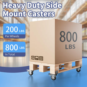 Aplamo heavy-duty caster with 360° swivel supports effortless repositioning of heavy load-bearing furniture.