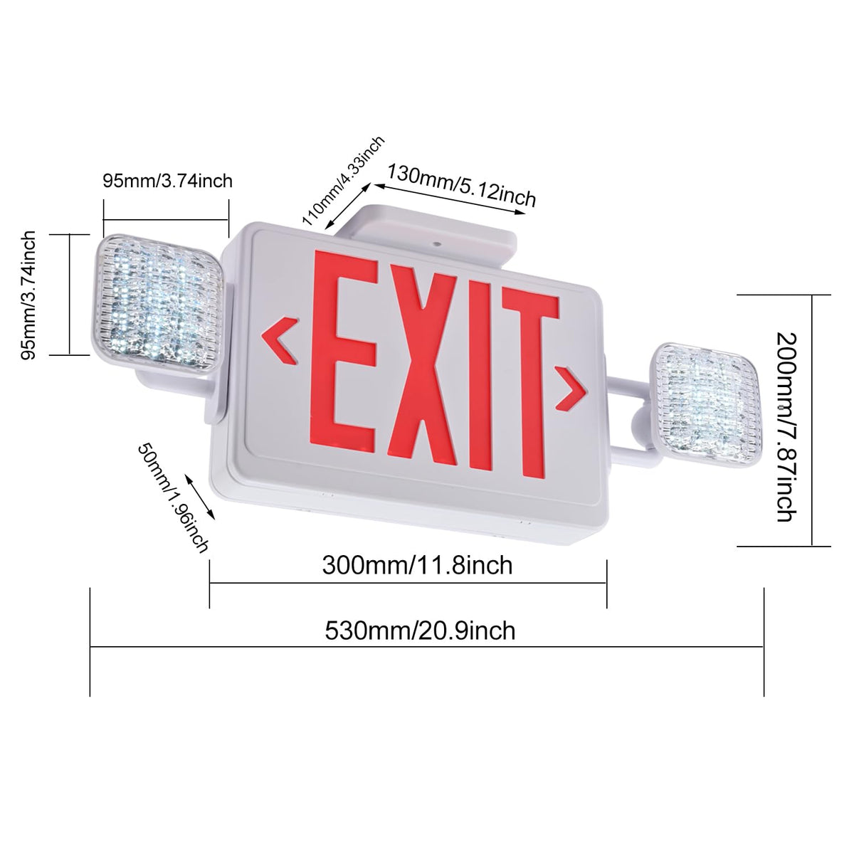 Apmeetlux double-face exit sign improves viewing from multiple angles.