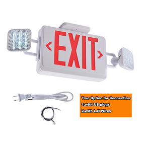 Apmeetlux exit sign plugs into US standard socket for easy setup.