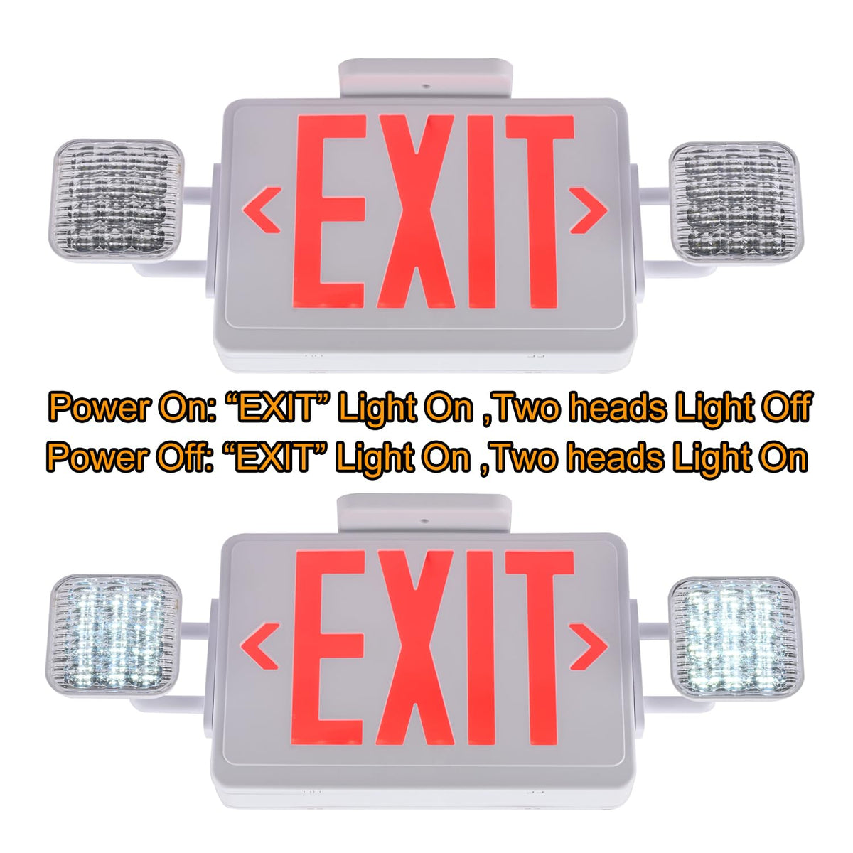 Apmeetlux exit sign supports AC 85-277V input for wide compatibility.