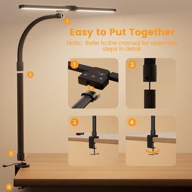 APMIEK LED Desk Lamp brightness adjust allows customizable light levels