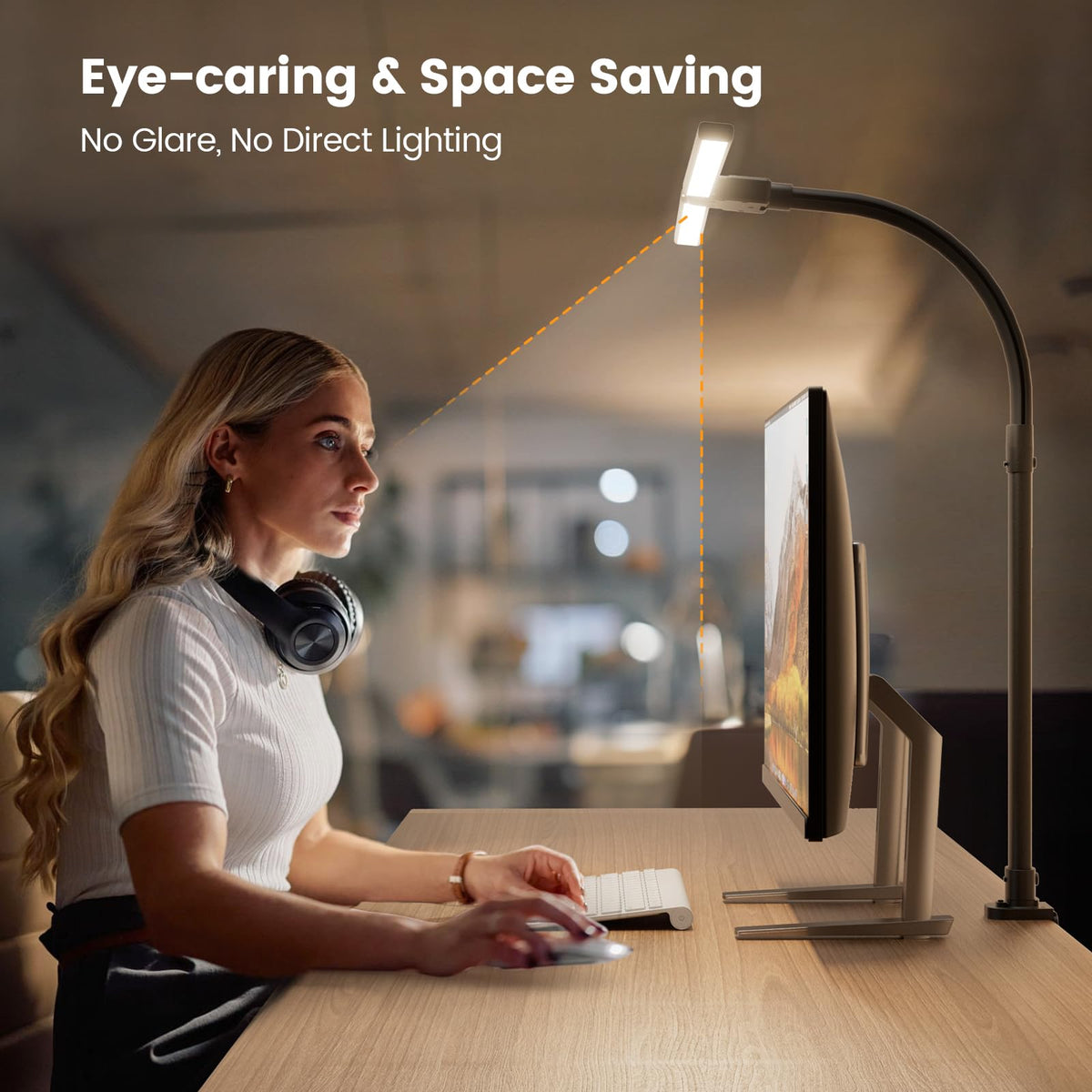 APMIEK LED Desk Lamp color-temperature range supports versatile tasks