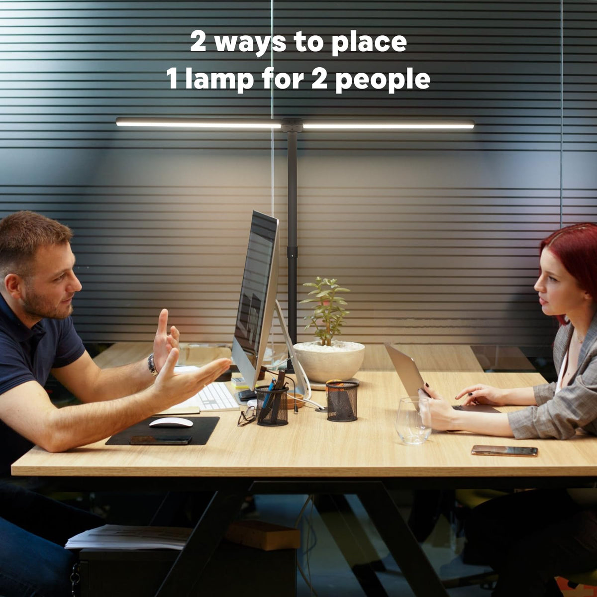 APMIEK LED Desk Lamp desk setup-ready in minutes