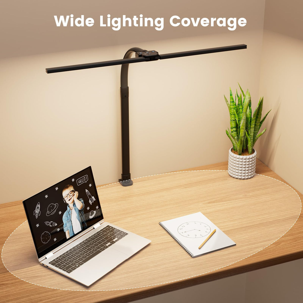 APMIEK LED Desk Lamp remote-control usage demonstrates convenient operation