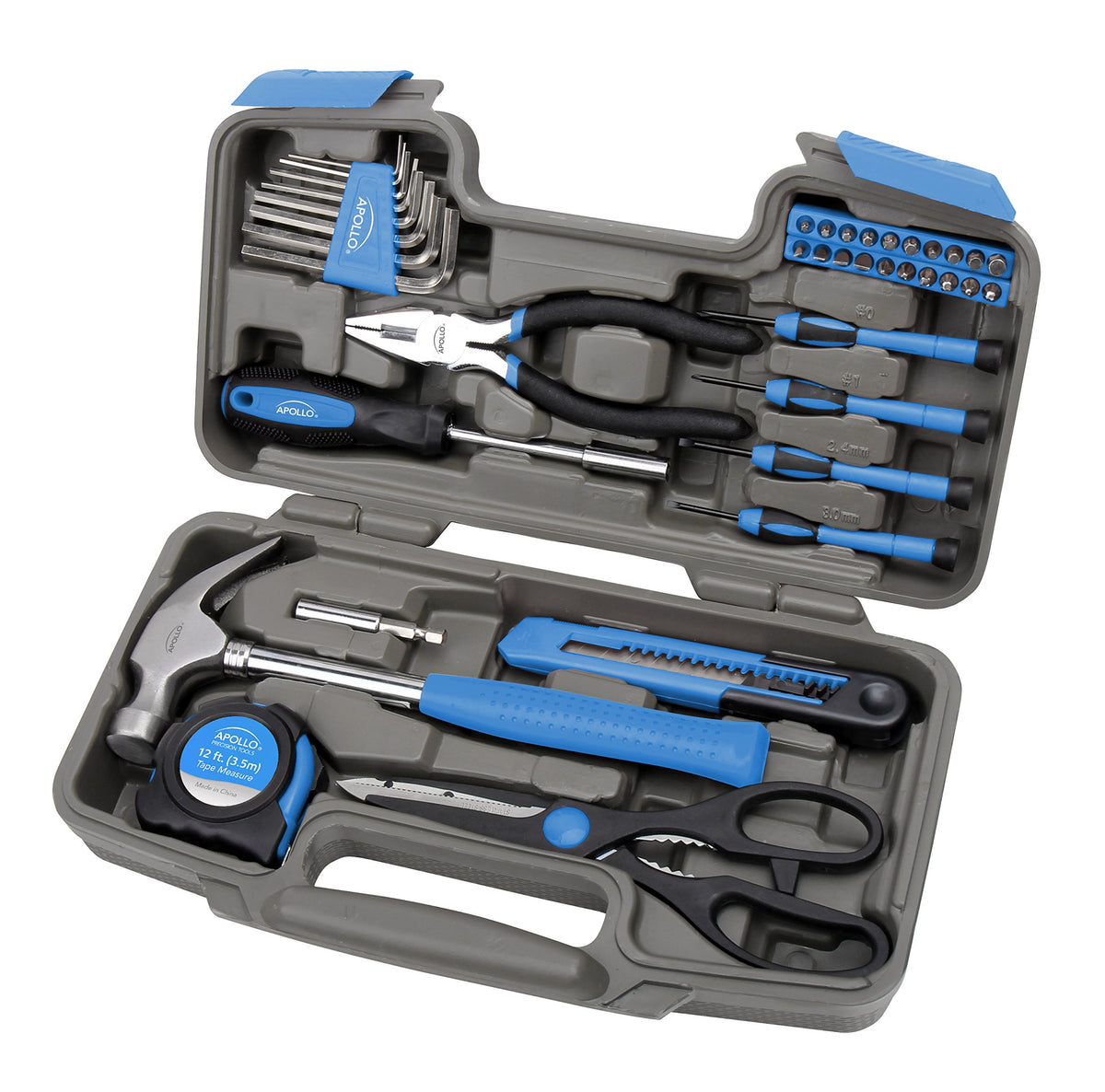 Apollo Tools 39-piece tool set in case for portable home repairs