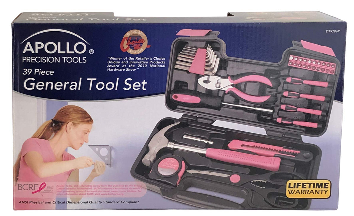 Apollo Tools bit driver with 2 inch extension and 20 bits for versatile fasteners