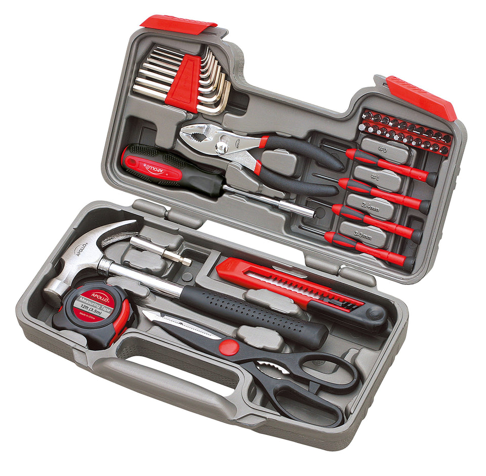 Apollo Tools Original 39-Piece Kit tape measure for quick room measurements.