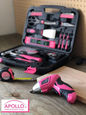 Apollo Tools pivoting screwdriver head at right angle for tight spaces.