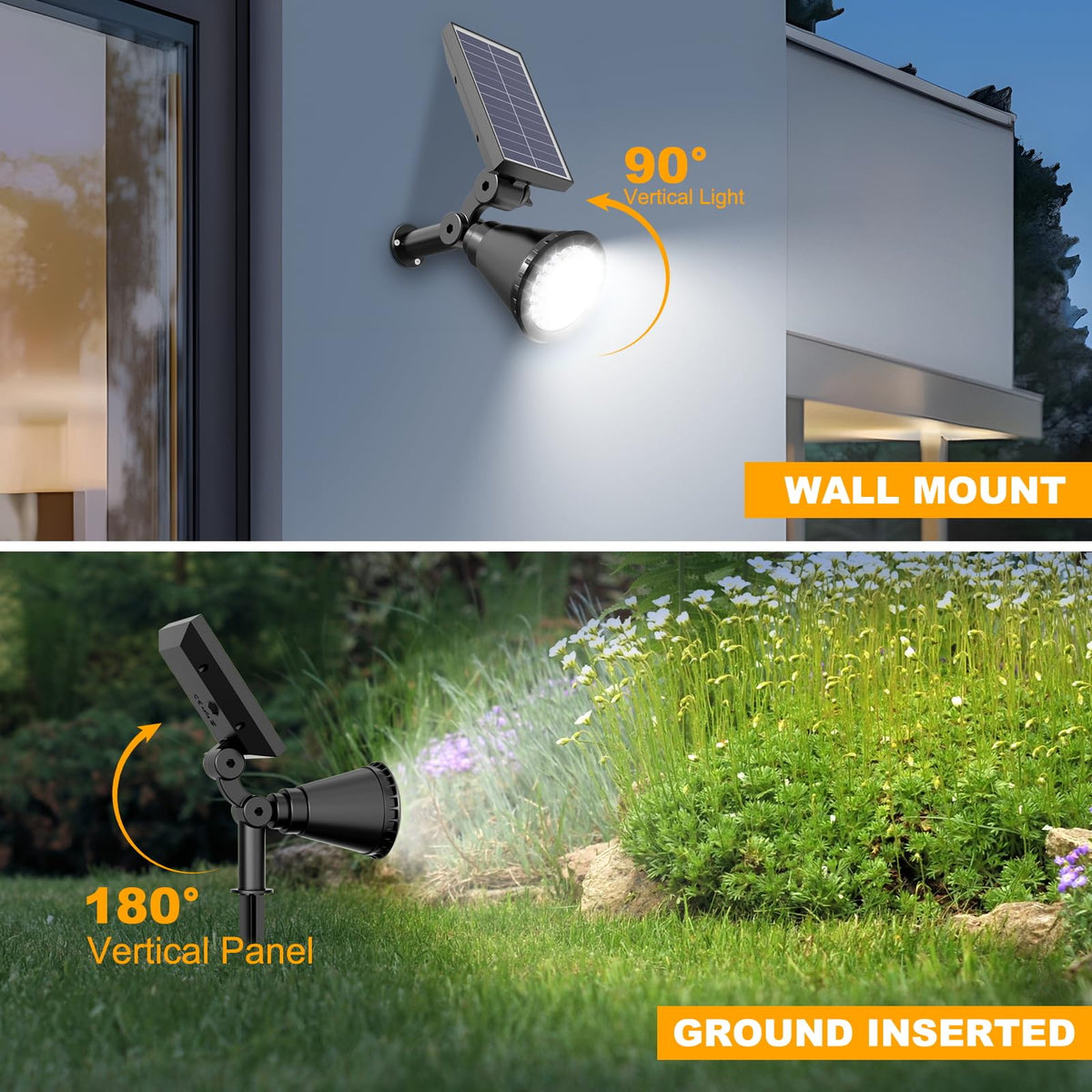 APOMAO smart auto on/off sensor activates at dusk for hands-free lighting.