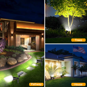 APOMAO landscape lighting highlights walkways and greenery for inviting evenings.