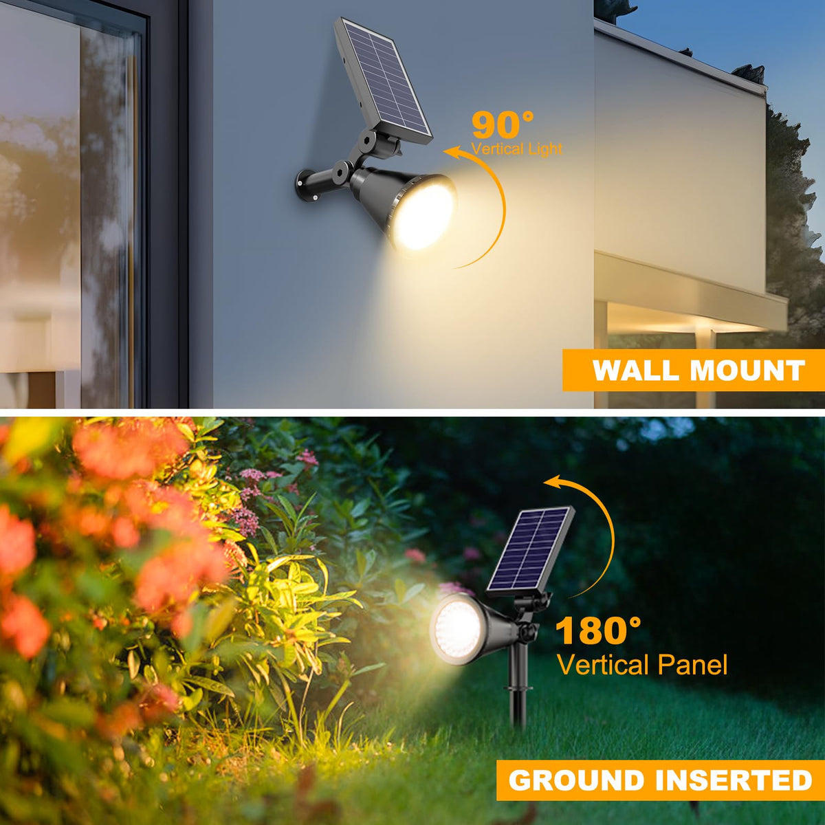 APOMAO Solar Spot Light delivering up to 1000 lumens for bright outdoor illumination.
