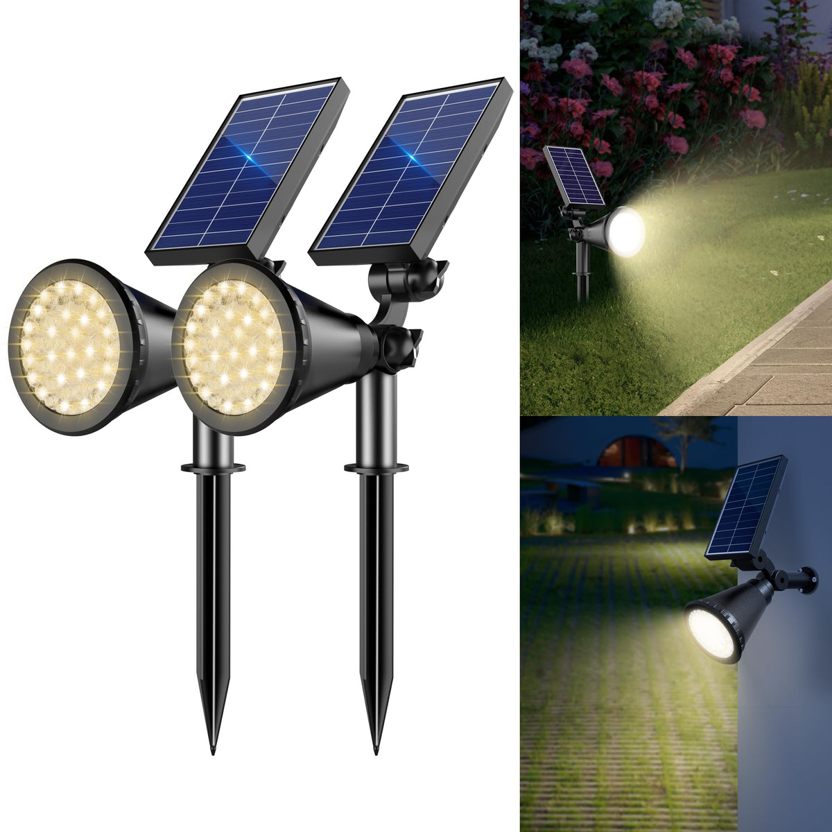 APOMAO Solar Spot Light with adjustable panel directing the beam precisely.