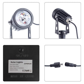 APONUO 3m cable supports versatile placement under trees or along walkways.