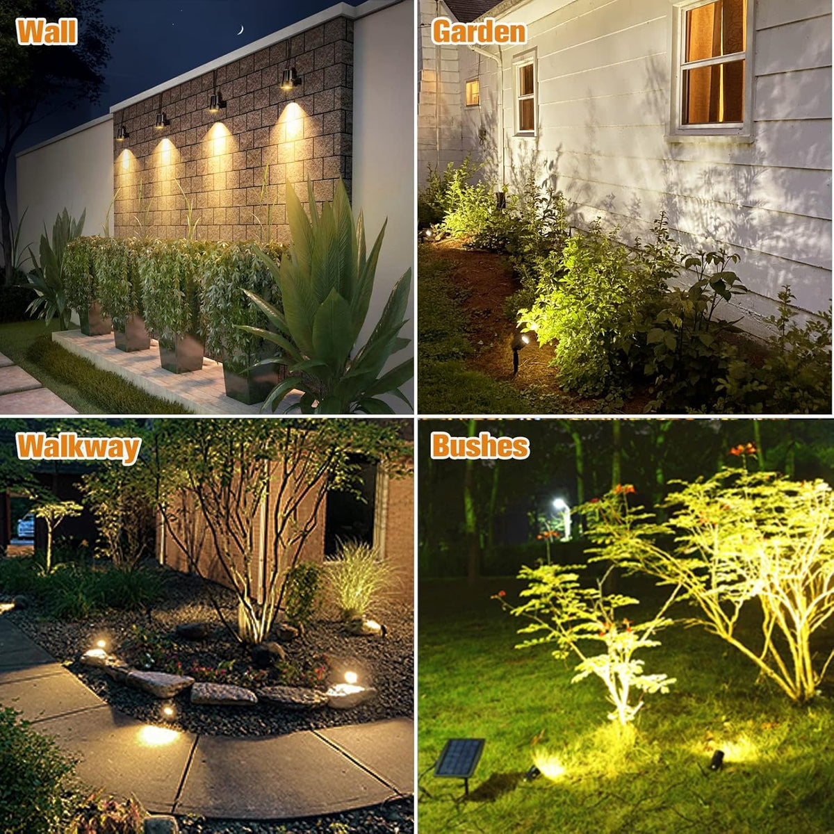 APONUO daisy-chain setup extending lighting along a path