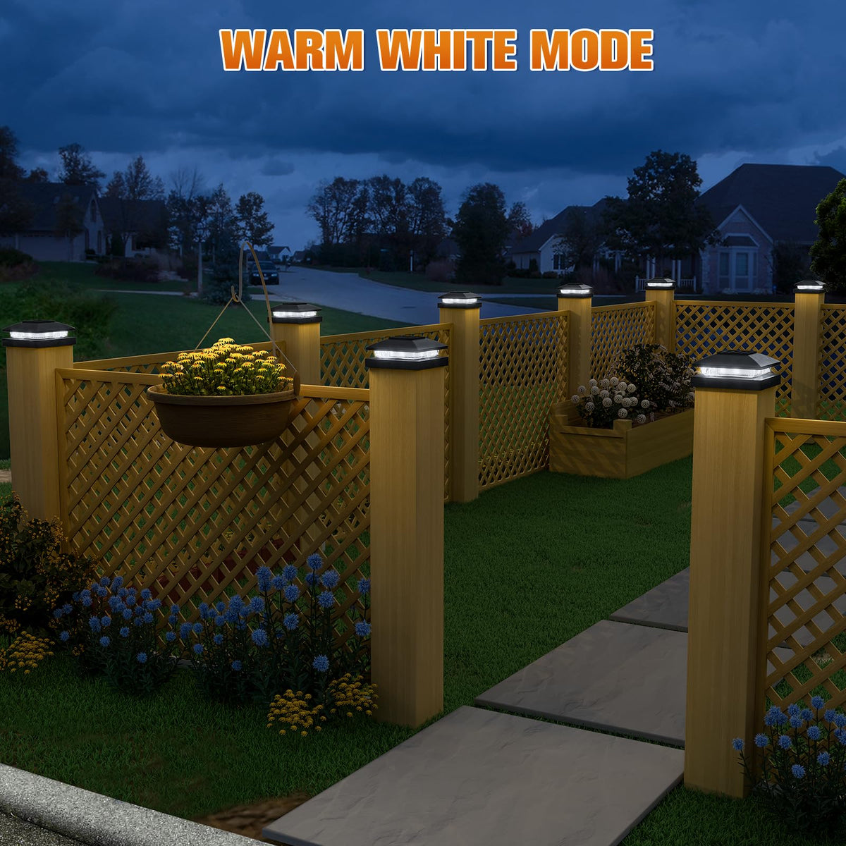 APONUO easy no-wiring installation for fence posts and deck rails